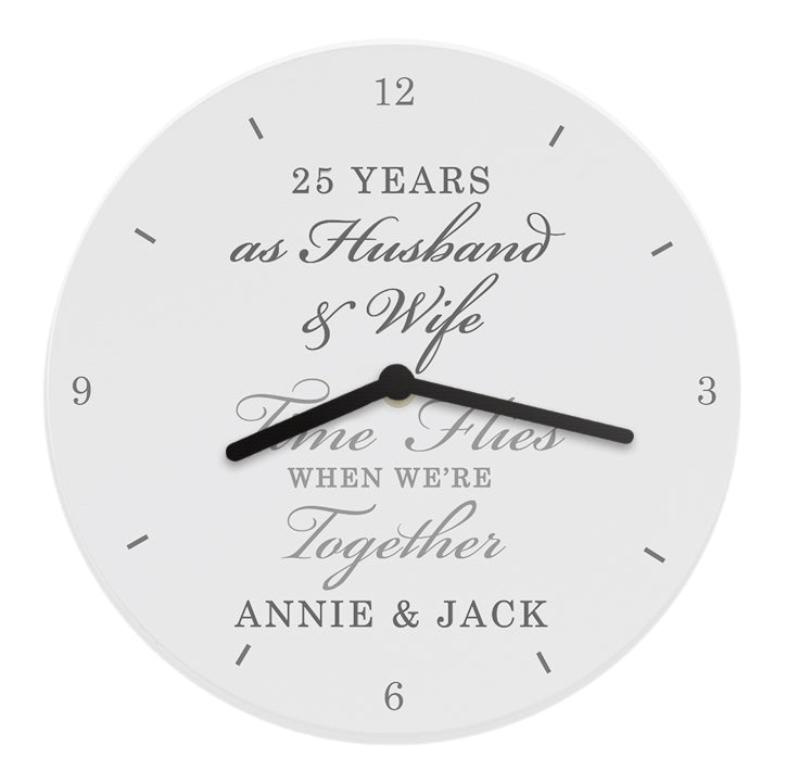 Personalised Anniversary Wooden Clock - MK&JD Gifts