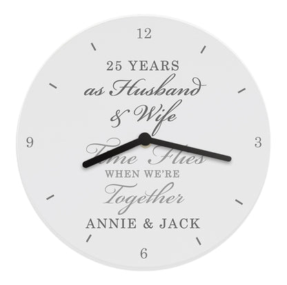 Personalised Anniversary Wooden Clock - MK&JD Gifts