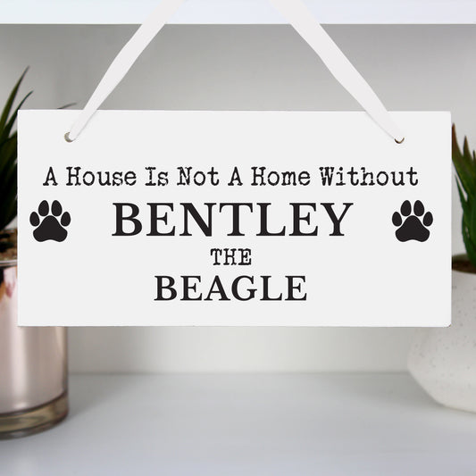 Personalised Paw Print Dog Breed Wooden Sign - MK&JD Gifts