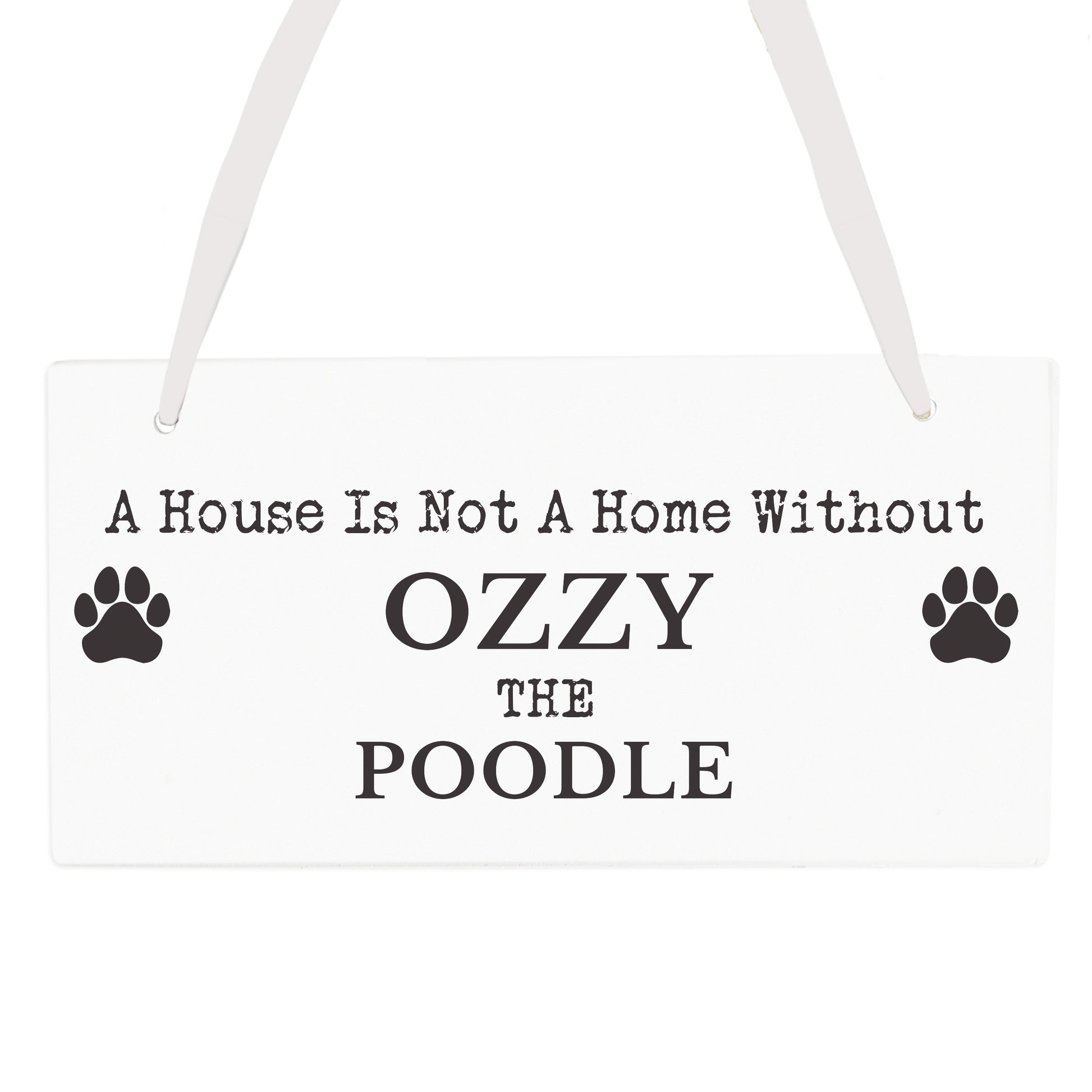 Personalised Paw Print Dog Breed Wooden Sign - MK&JD Gifts