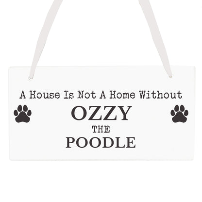 Personalised Paw Print Dog Breed Wooden Sign - MK&JD Gifts