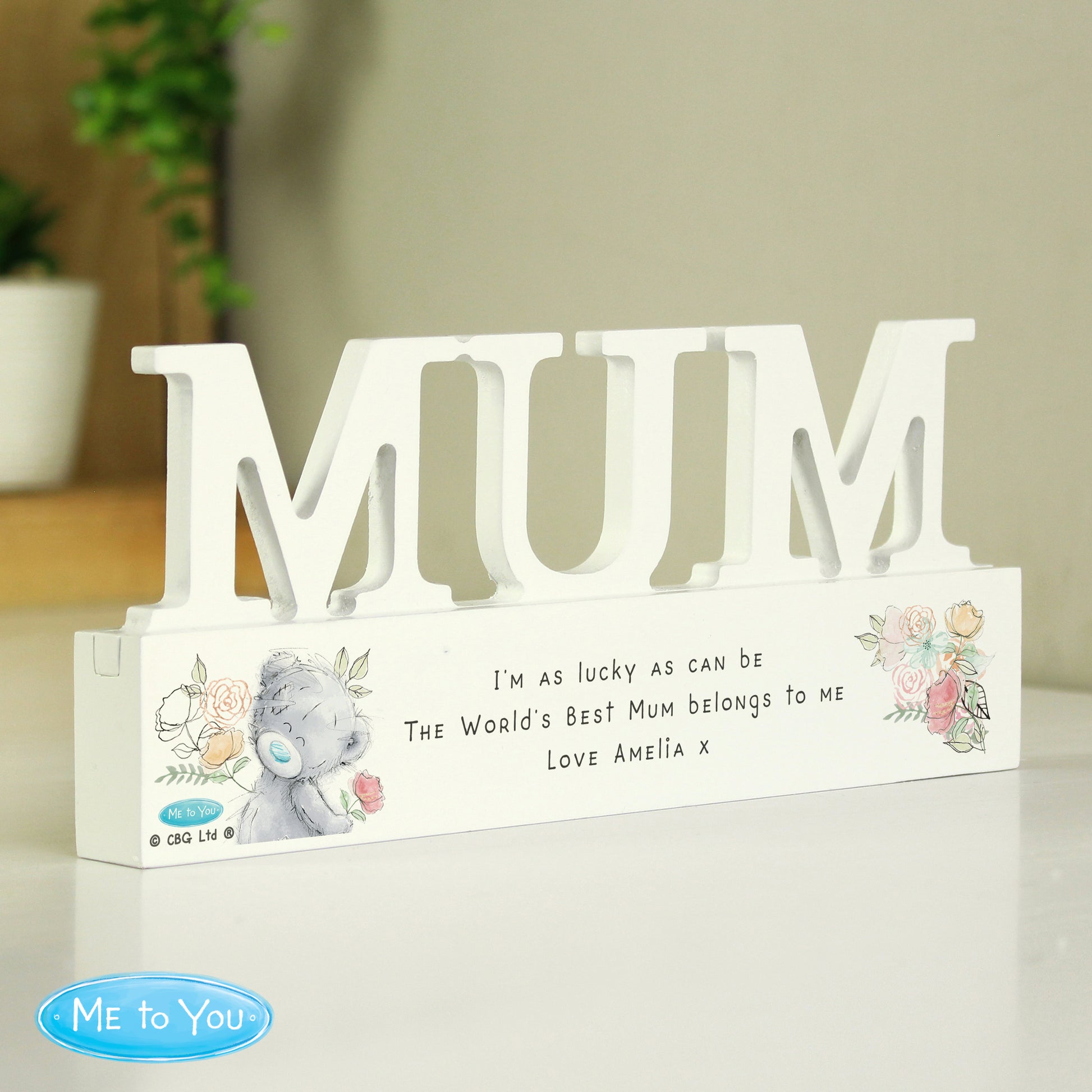 Personalised Me To You Wooden Mum Ornament - MK&JD Gifts
