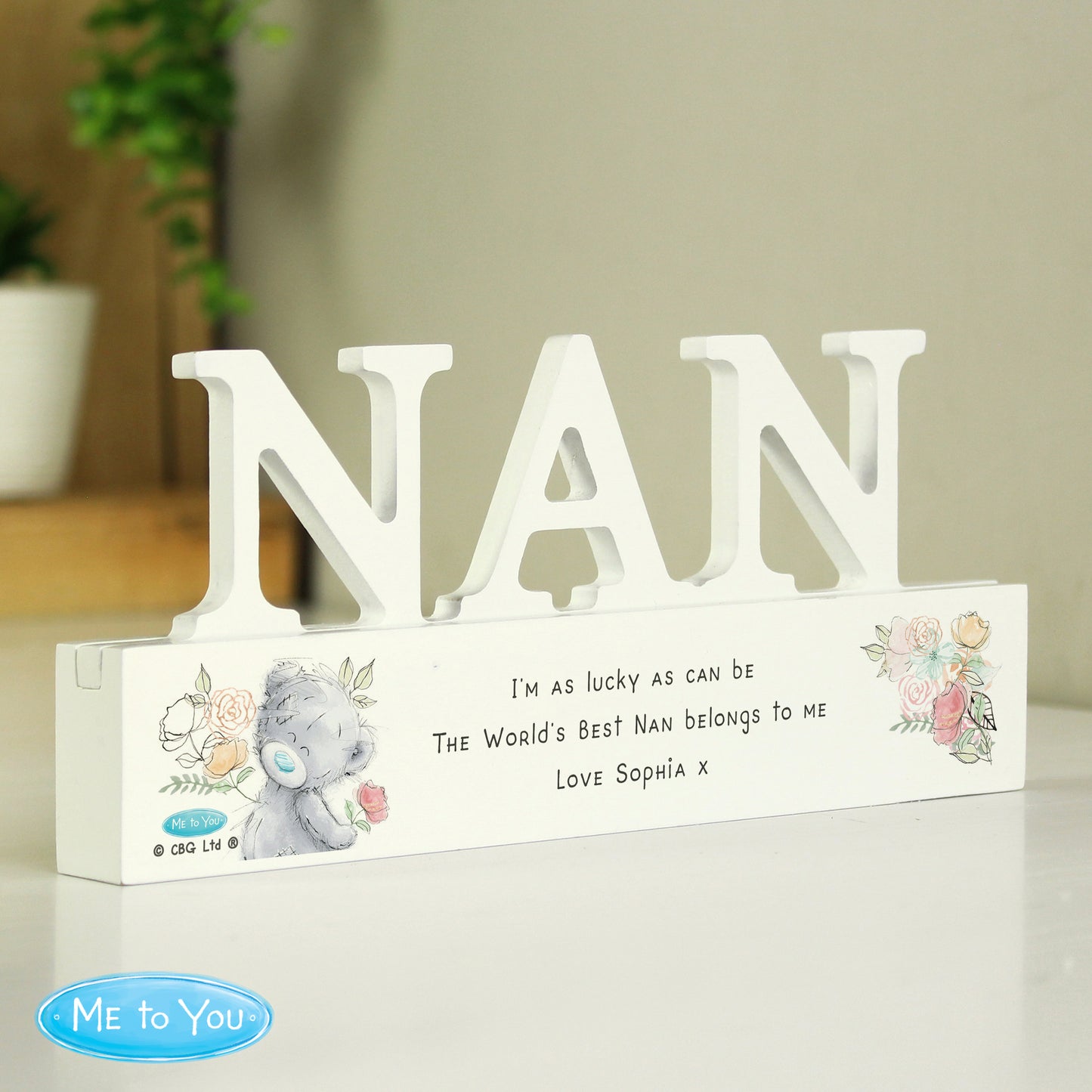 Personalised Me To You Wooden Nan Ornament - MK&JD Gifts