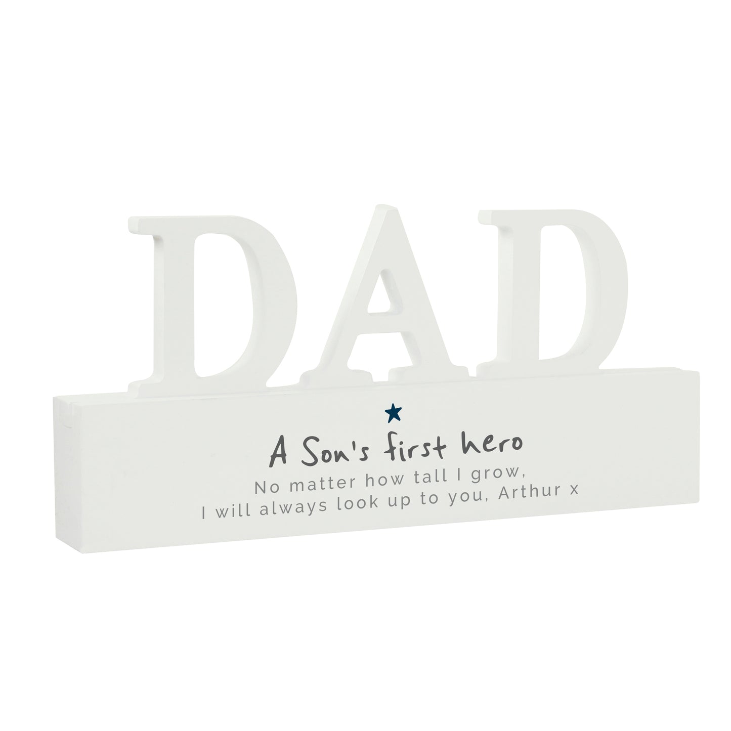 Personalised A Sons First Hero Wooden Dad Ornament - MK&JD Gifts