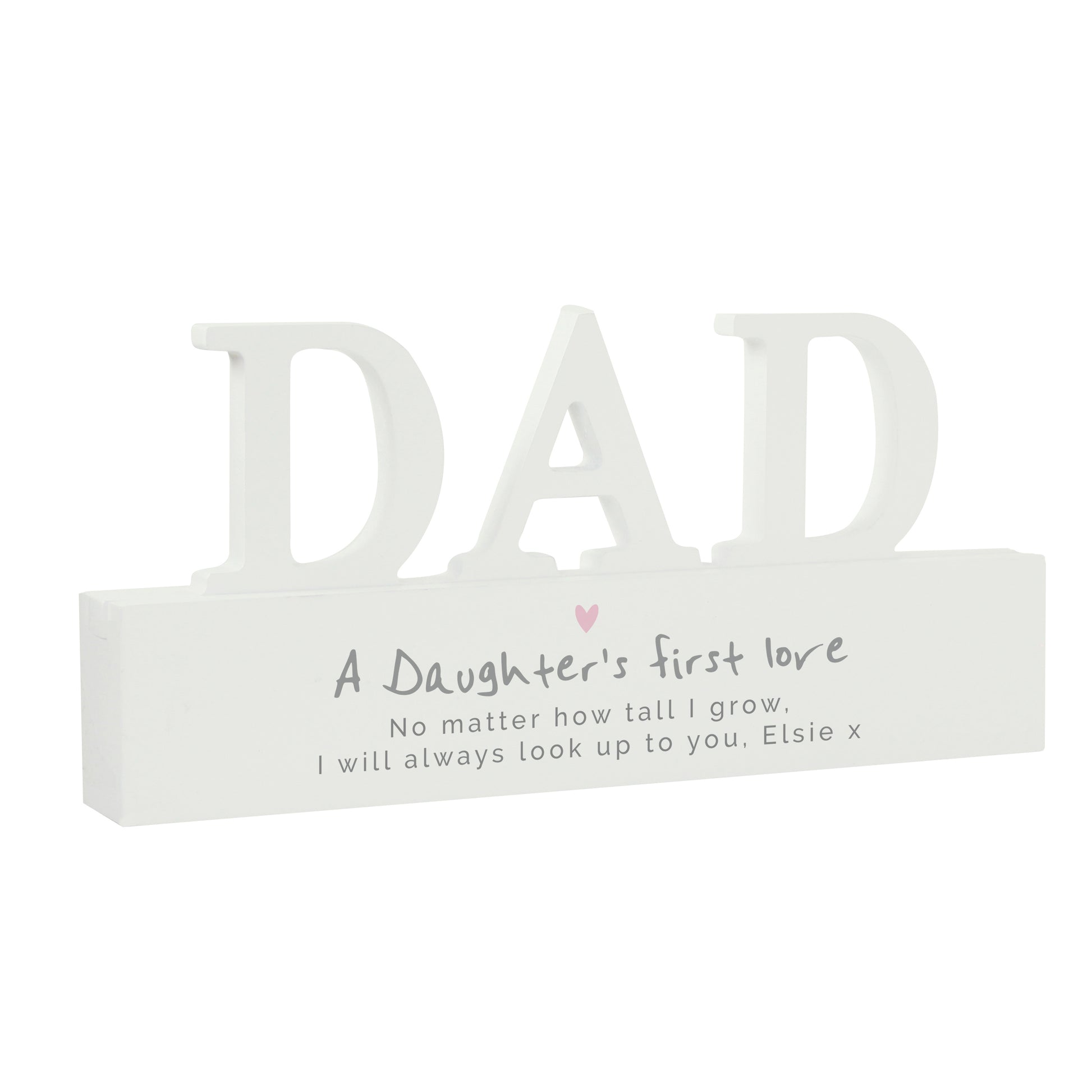 Personalised A Daughters First Love Wooden Dad Ornament - MK&JD Gifts