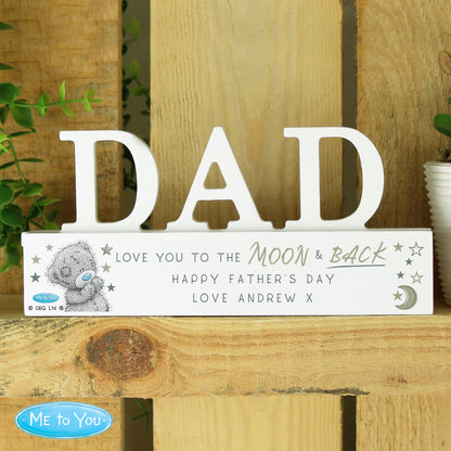 Personalised Me To You Moon and Back Wooden Dad Ornament - MK&JD Gifts
