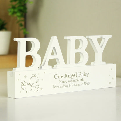 Personalised Memorial Wooden Baby Ornament - MK&JD Gifts