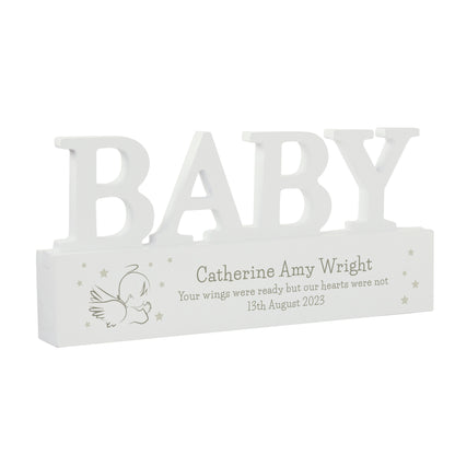 Personalised Memorial Wooden Baby Ornament - MK&JD Gifts