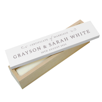 Personalised Wedding Wooden Certificate Holder - MK&JD Gifts