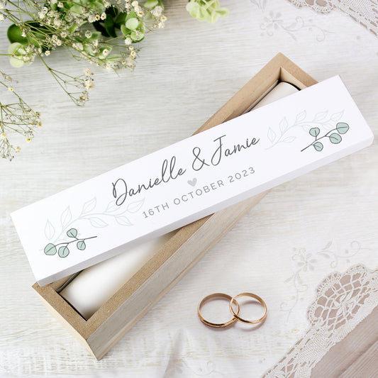 Personalised Botanical Leaves Wooden Certificate Holder - MK&JD Gifts