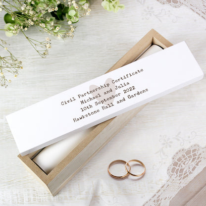 Personalised Free Text Wooden Certificate Holder - MK&JD Gifts