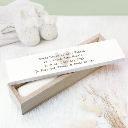 Personalised Free Text Wooden Certificate Holder - MK&JD Gifts