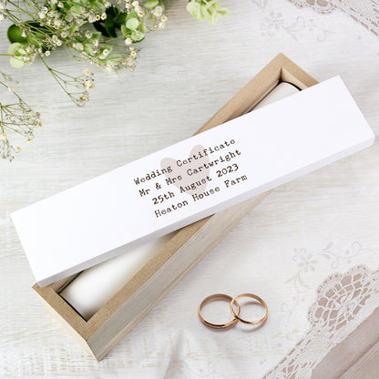 Personalised Free Text Wooden Certificate Holder - MK&JD Gifts