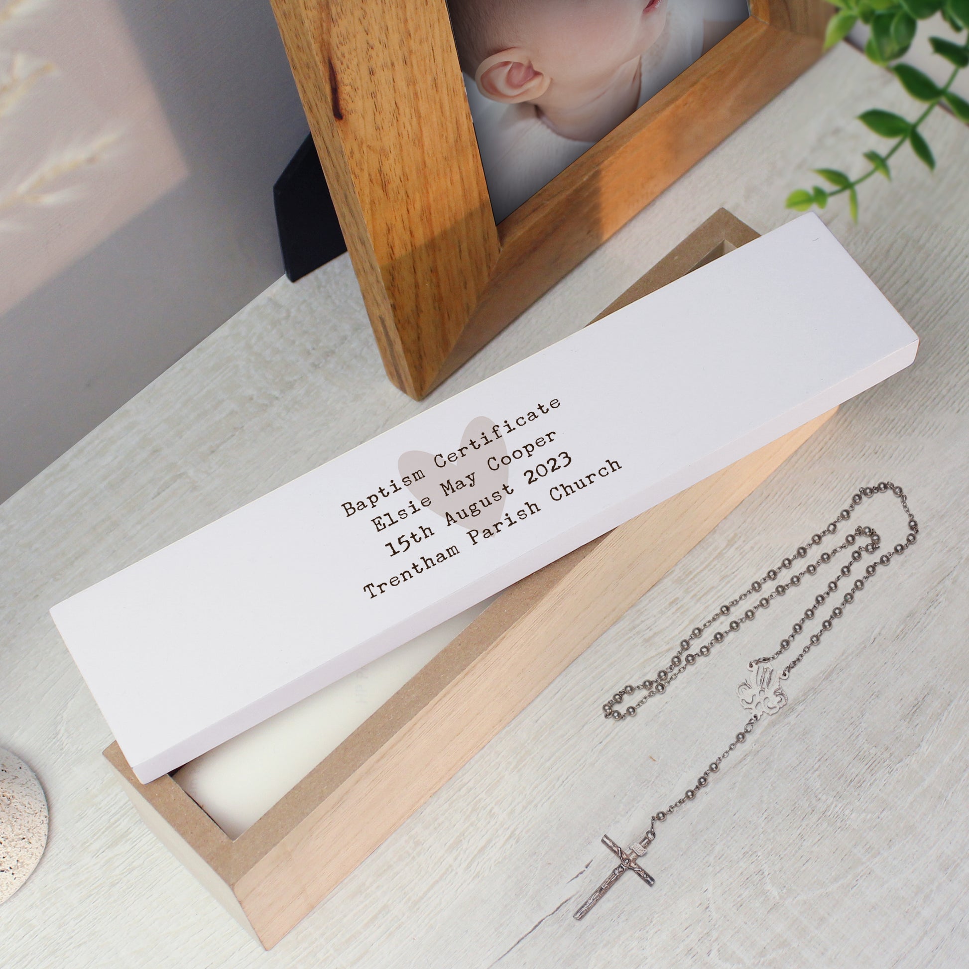 Personalised Free Text Wooden Certificate Holder - MK&JD Gifts