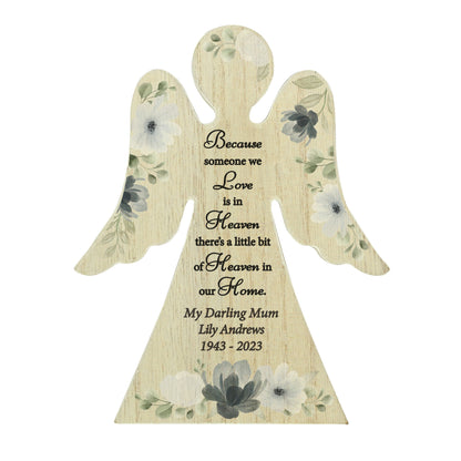 Personalised Memorial Wooden Angel Ornament - MK&JD Gifts