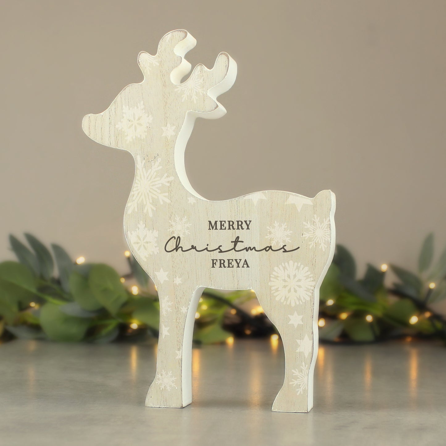 Personalised Snowflake Reindeer Ornament - MK&JD Gifts