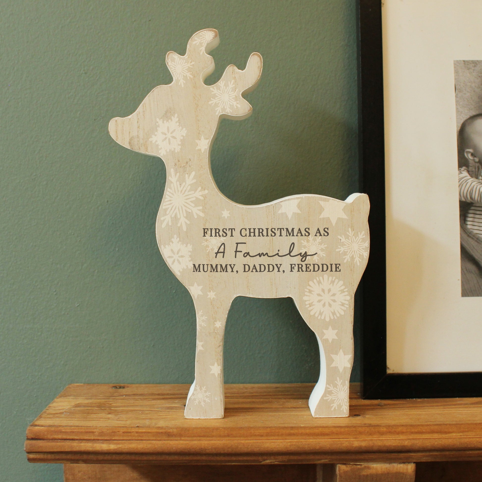 Personalised Snowflake Reindeer Ornament - MK&JD Gifts