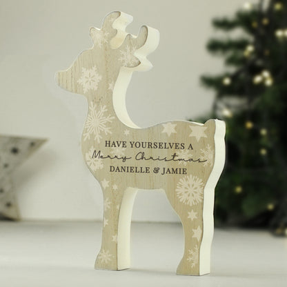Personalised Snowflake Reindeer Ornament - MK&JD Gifts