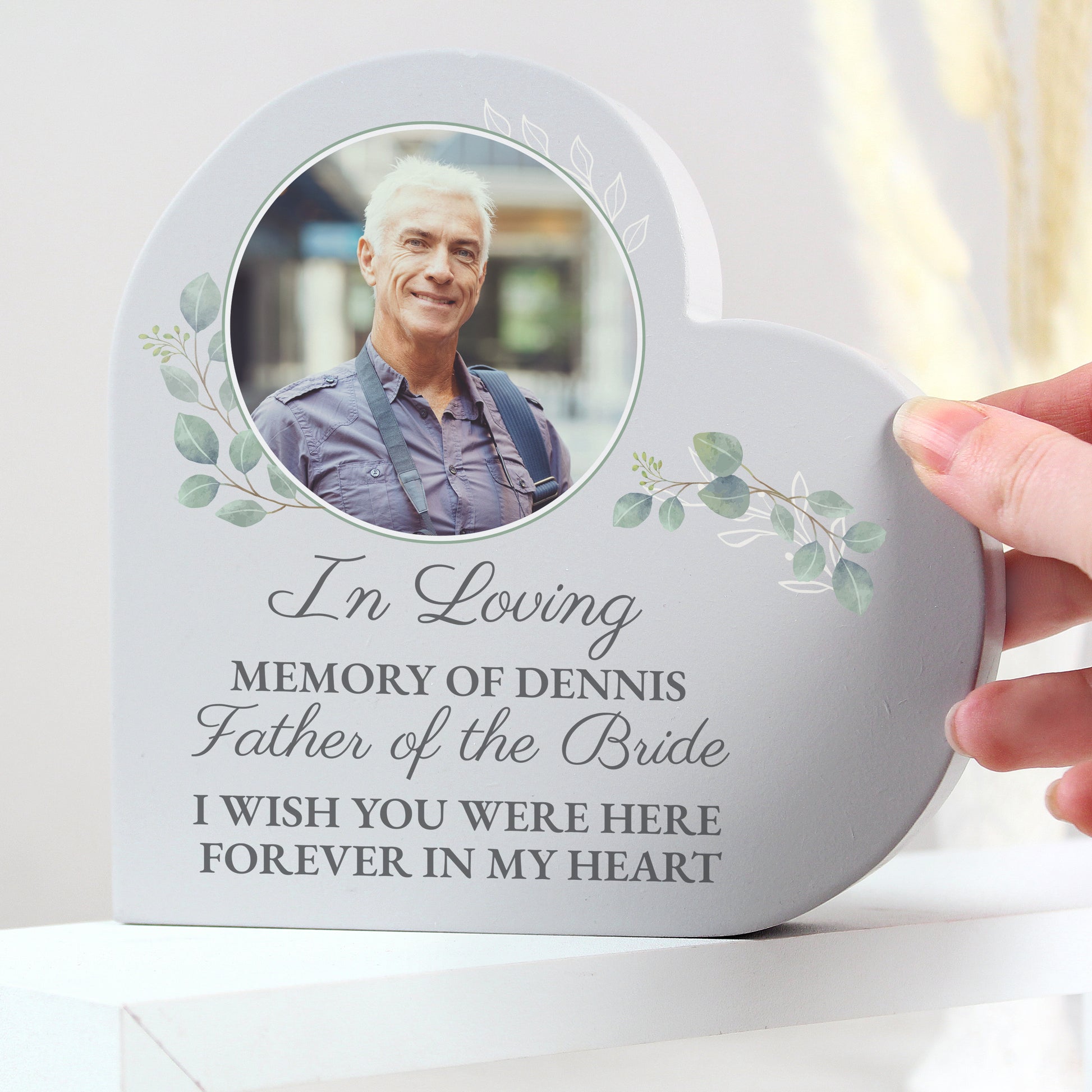 Personalised Wedding Memory Table Heart Ornament - MK&JD Gifts