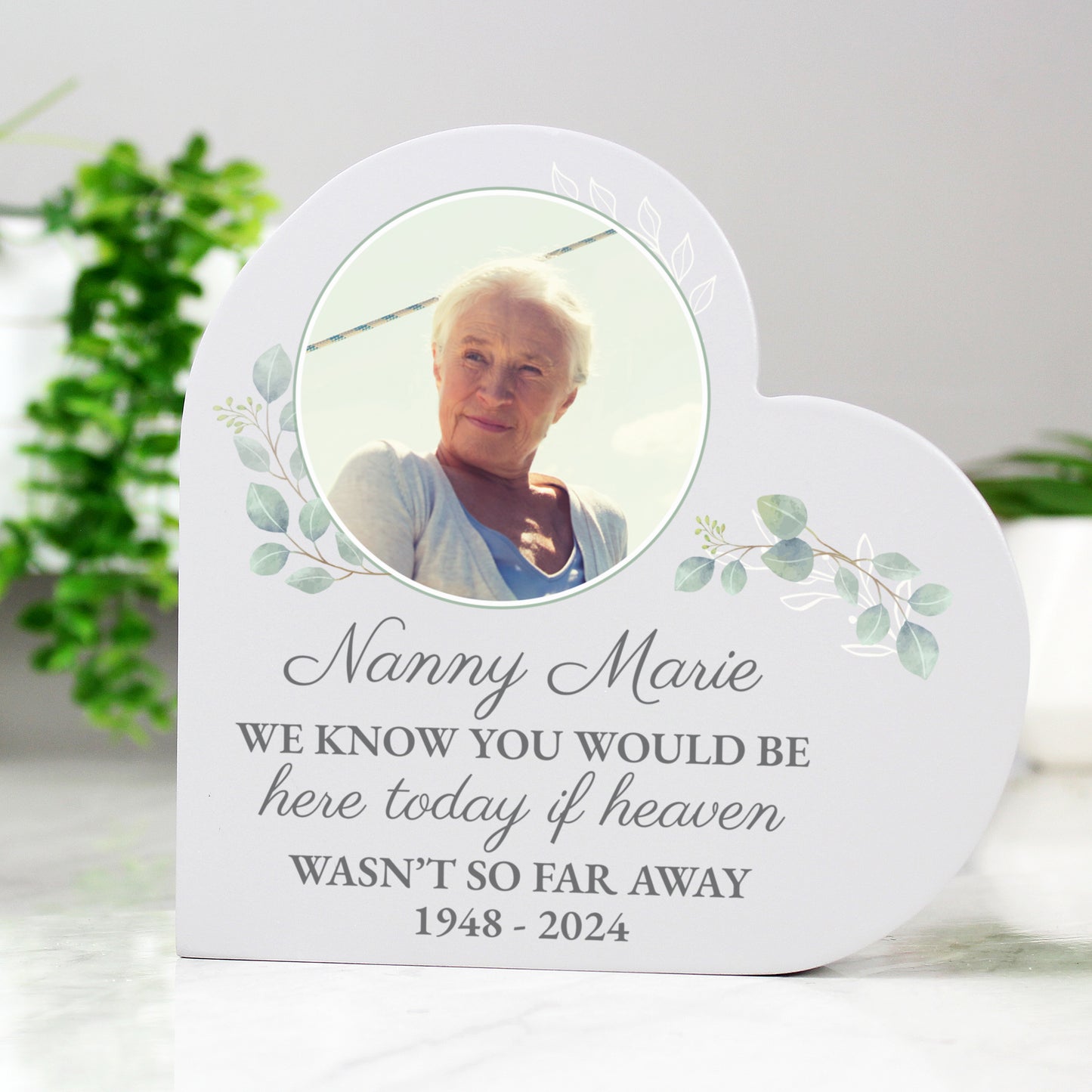 Personalised Wedding Memory Table Heart Ornament - MK&JD Gifts