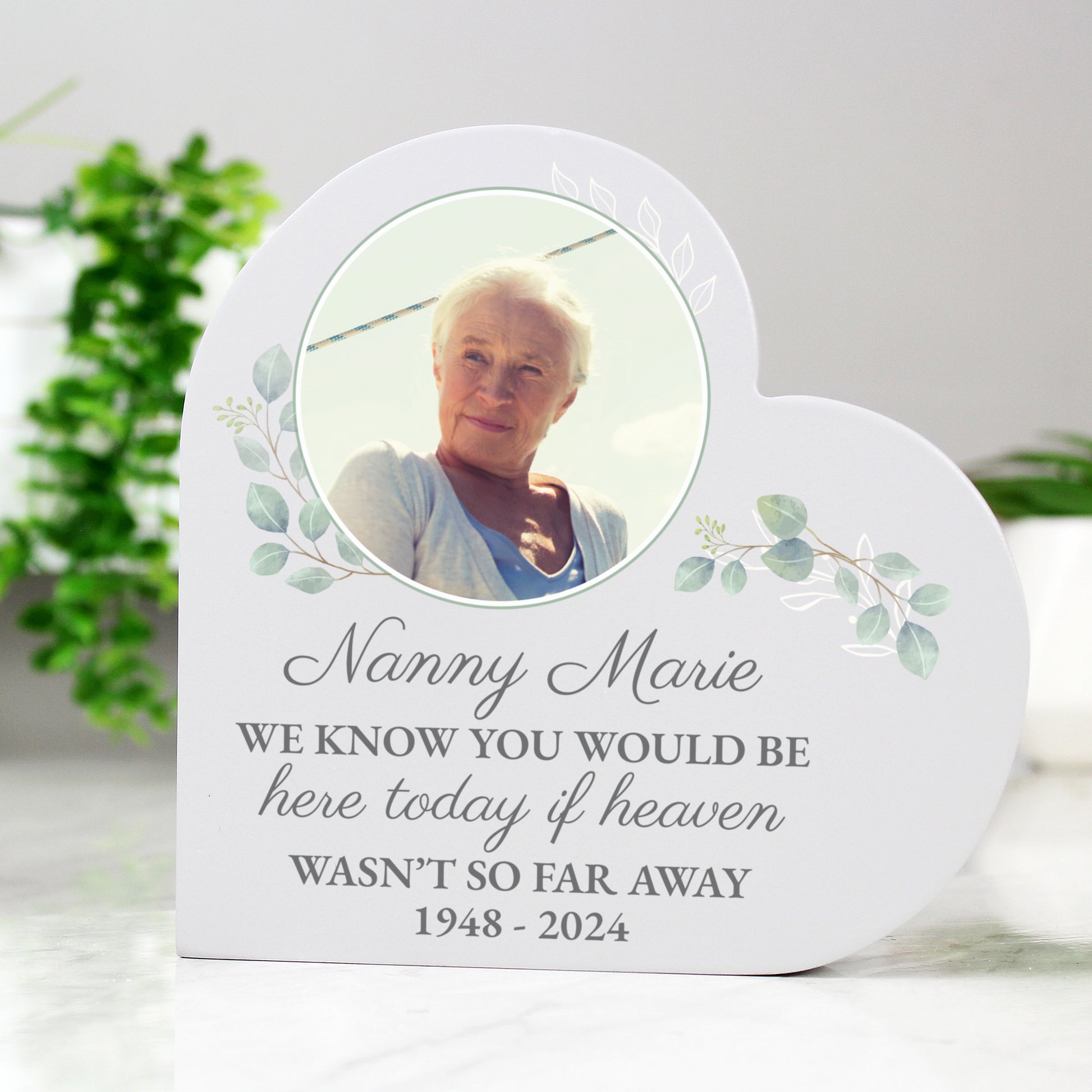 Personalised Wedding Memory Table Heart Ornament - MK&JD Gifts
