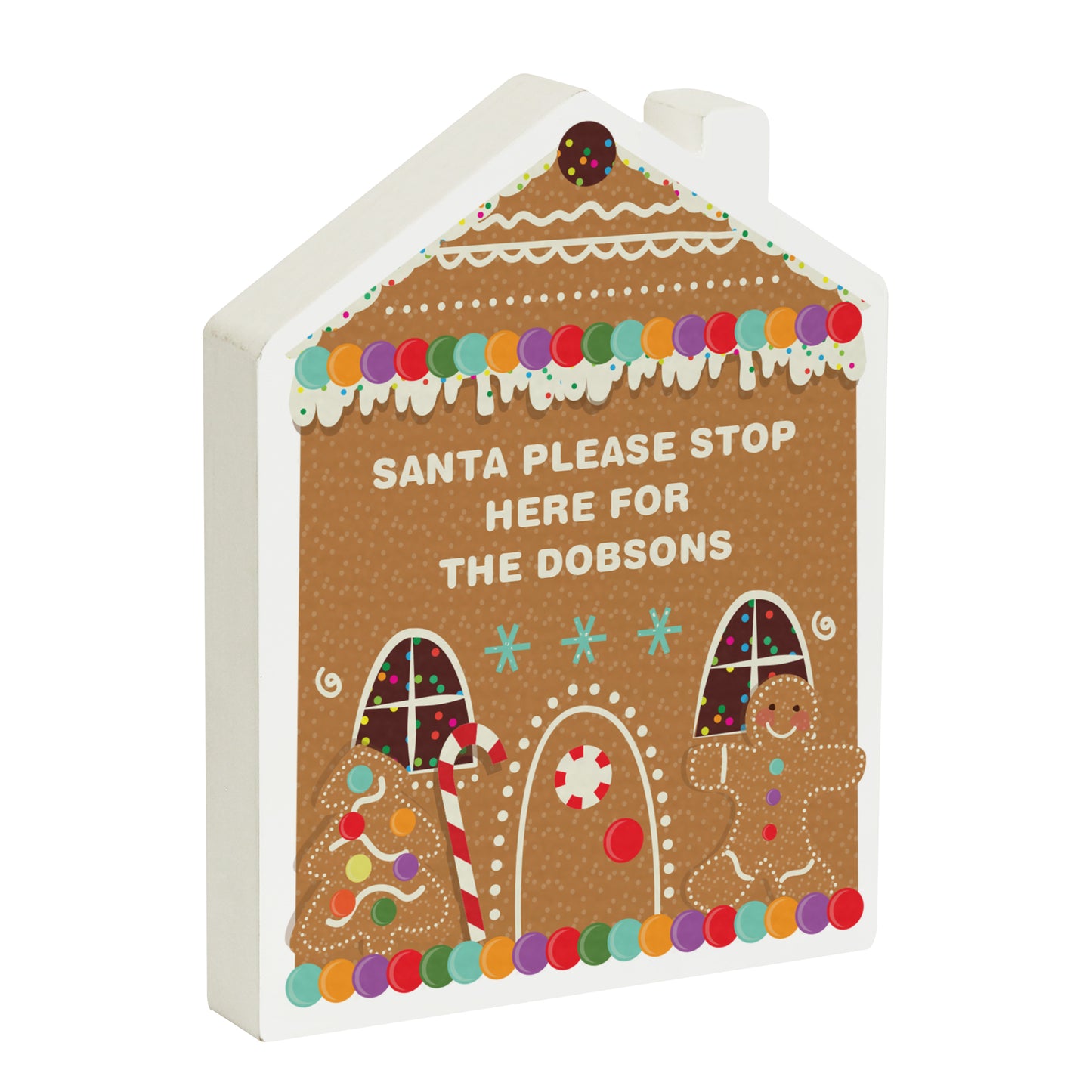 Personalised Gingerbread House Christmas Wooden Ornament - MK&JD Gifts