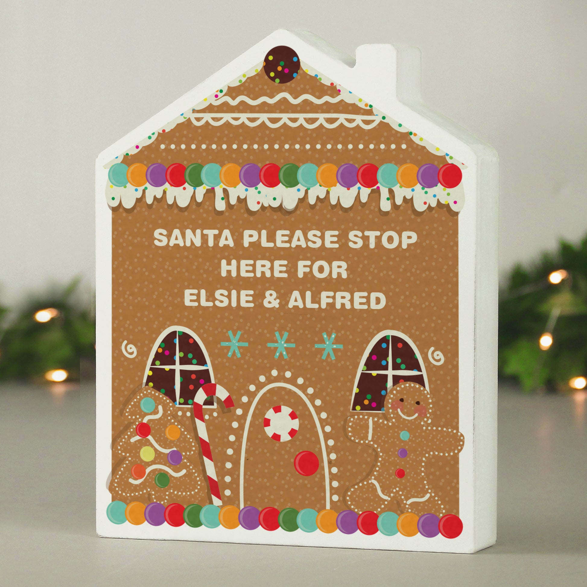 Personalised Gingerbread House Christmas Wooden Ornament - MK&JD Gifts