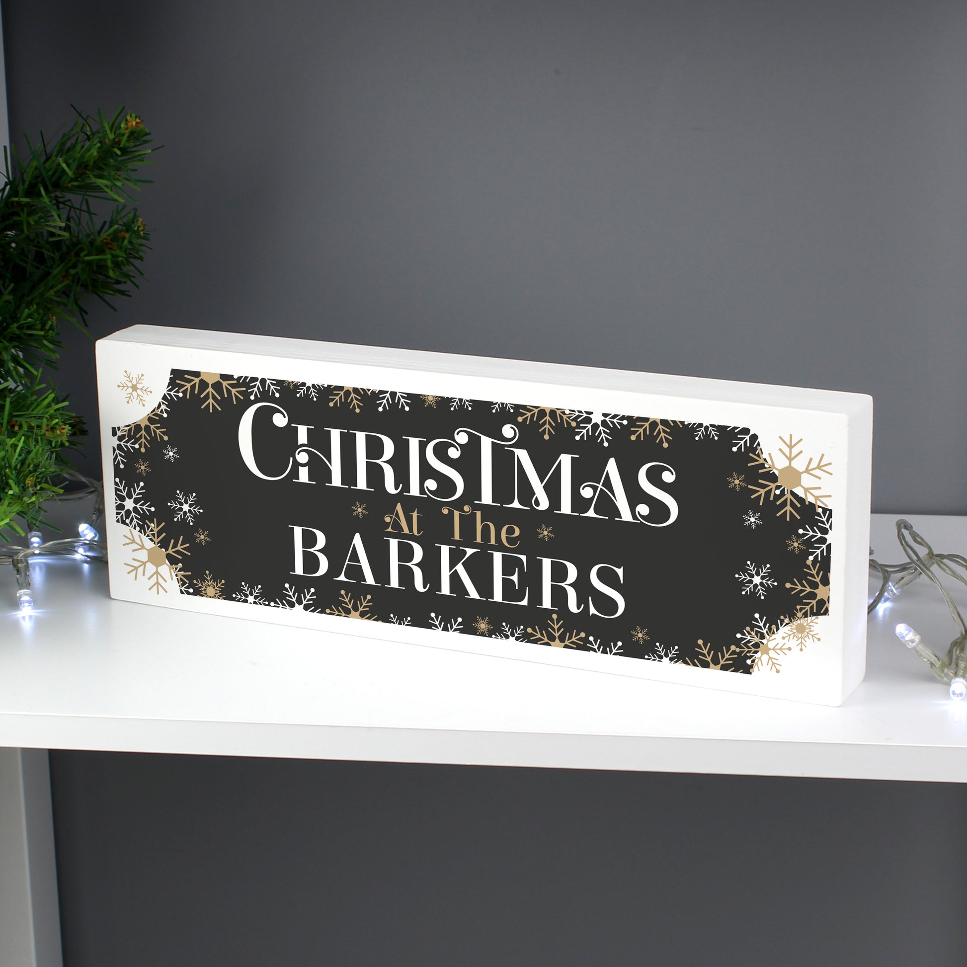 Personalised Family Christmas Wooden Mantel Decoration - MK&JD Gifts