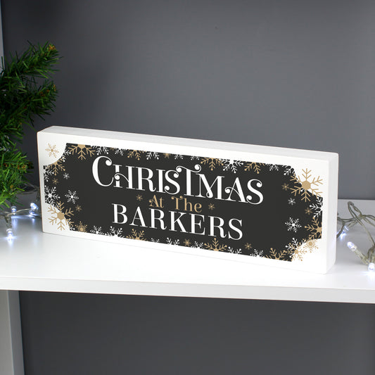 Personalised Family Christmas Wooden Mantel Decoration - MK&JD Gifts