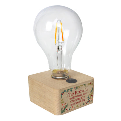 Personalised Christmas Foliage Light Bulb - MK&JD Gifts