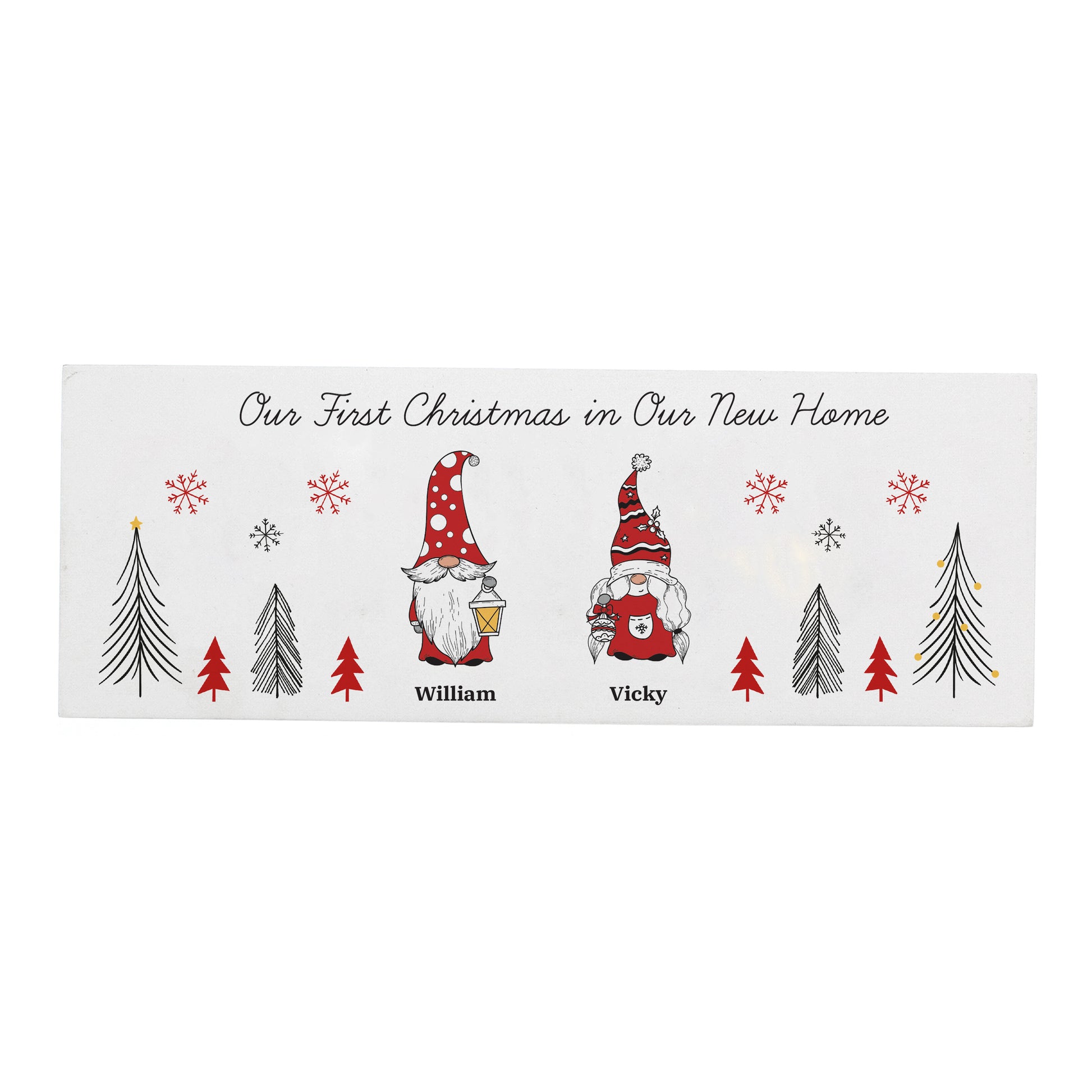 Personalised Gonk Family Christmas Wooden Mantel Decoration - MK&JD Gifts