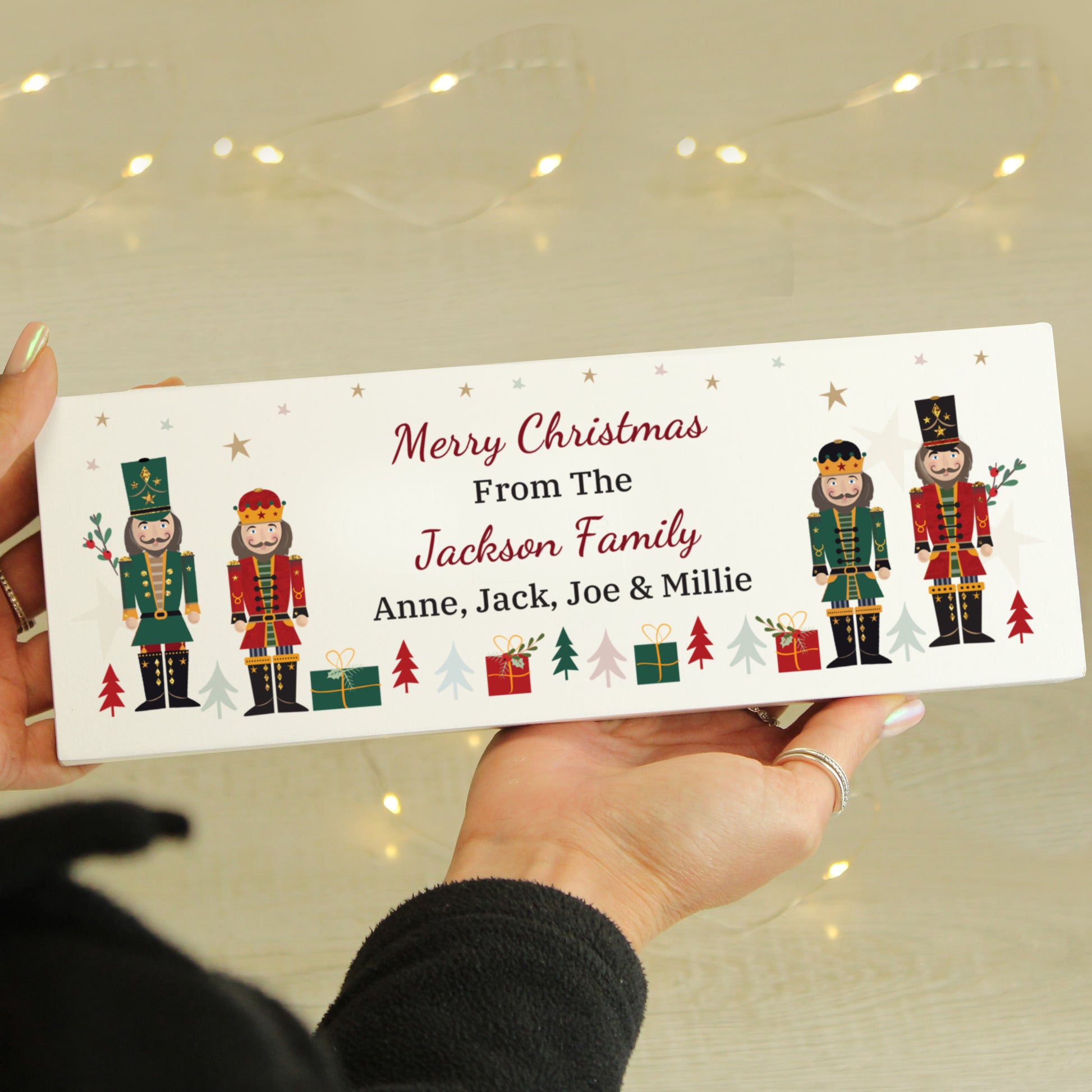 Personalised Christmas Nutcracker Wooden Mantel Decoration - MK&JD Gifts