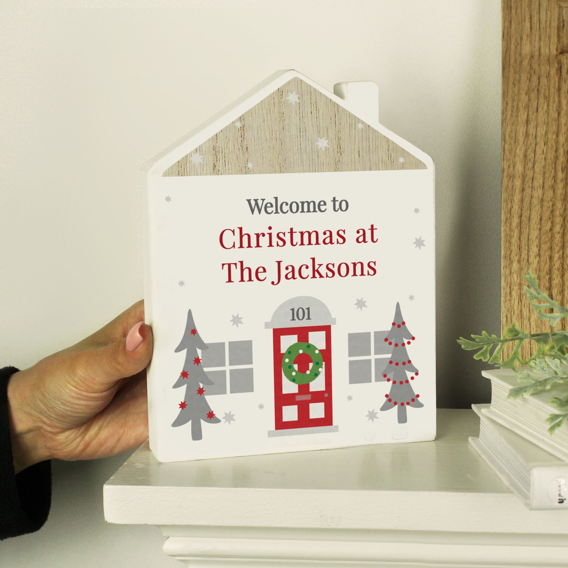 Personalised Christmas Wooden House Ornament - MK&JD Gifts