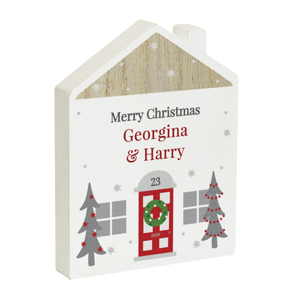 Personalised Christmas Wooden House Ornament - MK&JD Gifts