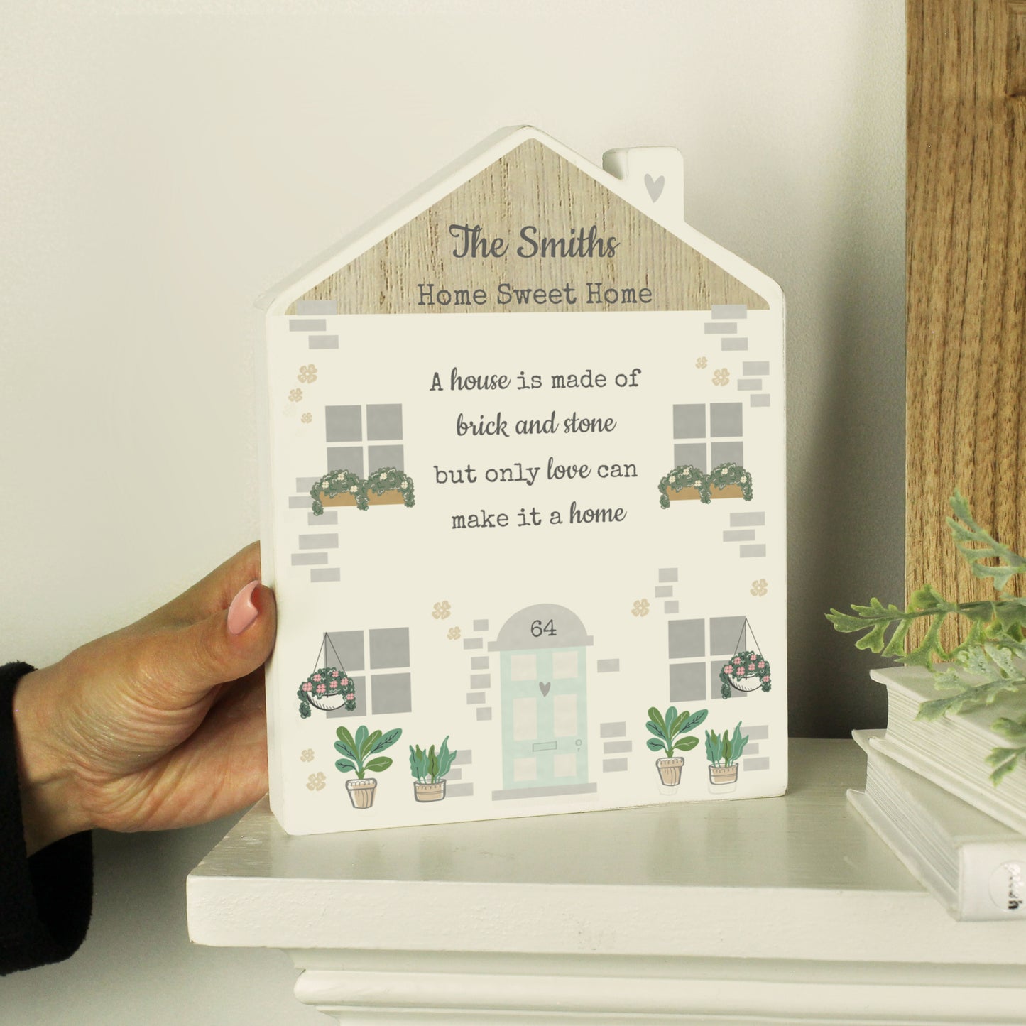 Personalised Love Makes A Home Wooden House Ornament - MK&JD Gifts