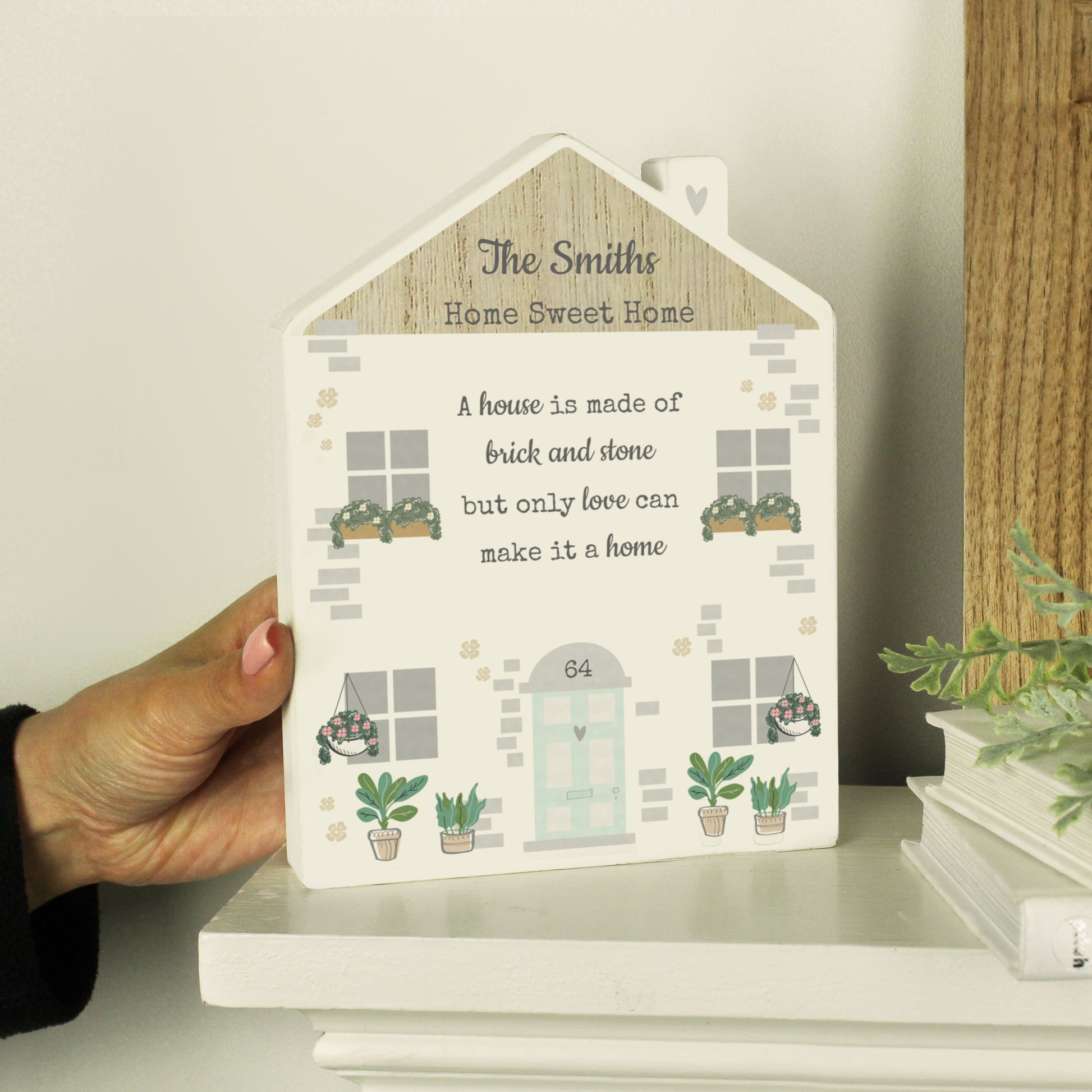 Personalised Love Makes A Home Wooden House Ornament - MK&JD Gifts