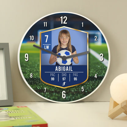 Personalised Football Photo Upload Childrens Clock - MK&JD Gifts