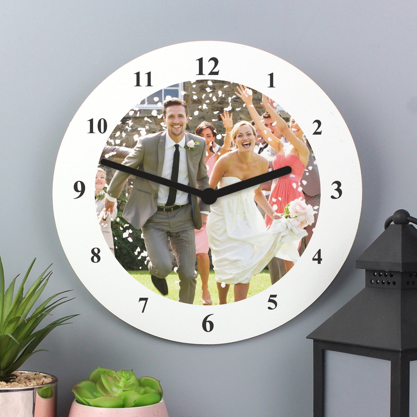 Personalised Photo Upload Wooden Clock - MK&JD Gifts