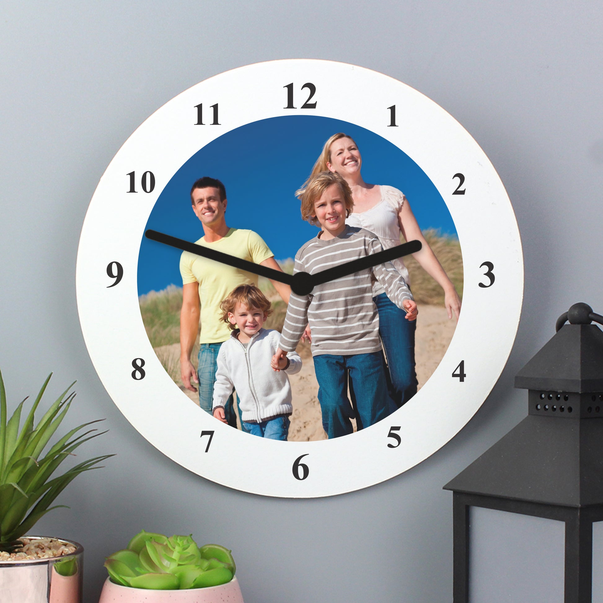 Personalised Photo Upload Wooden Clock - MK&JD Gifts
