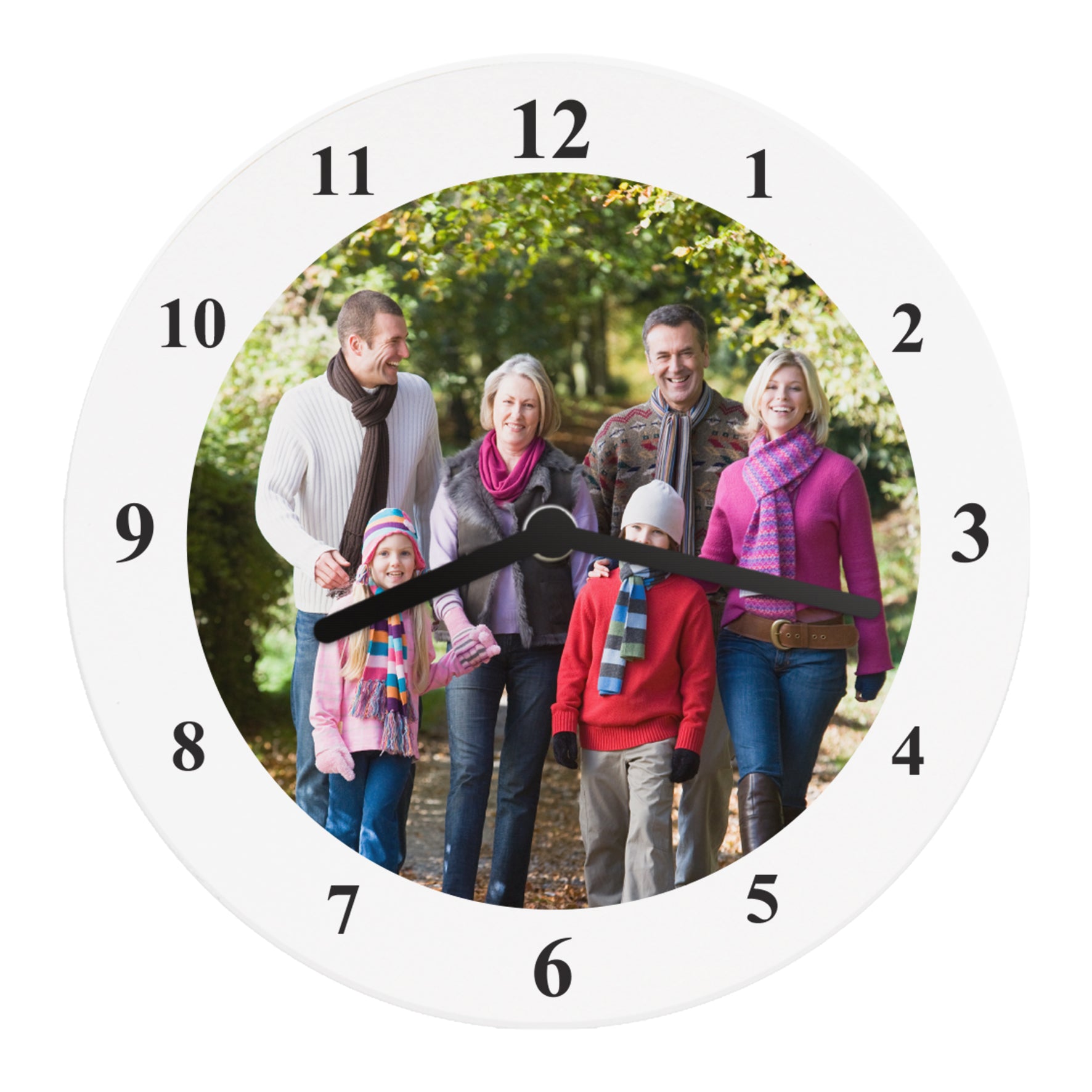 Personalised Photo Upload Wooden Clock - MK&JD Gifts