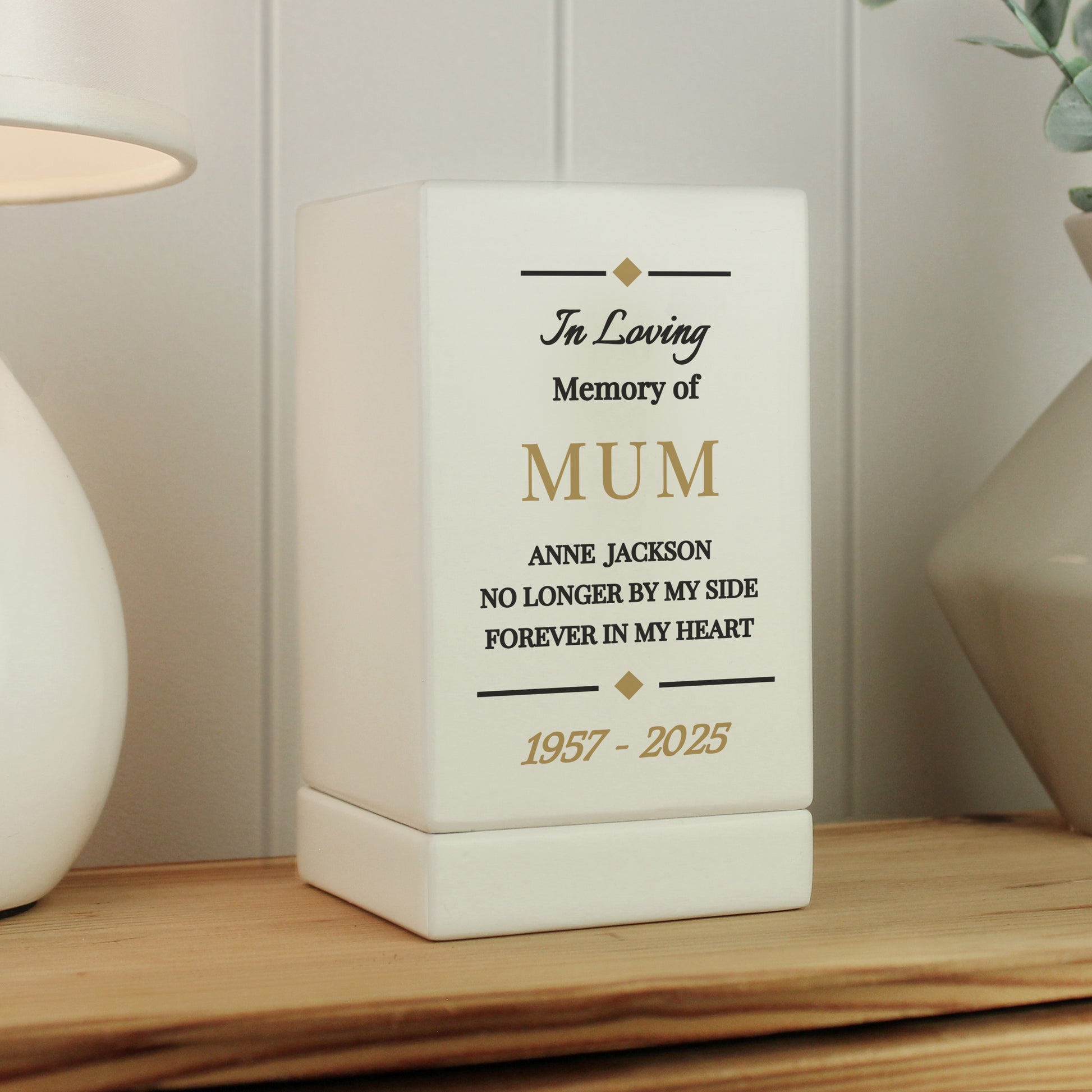 Personalised Memorial Small Wooden Urn - MK&JD Gifts