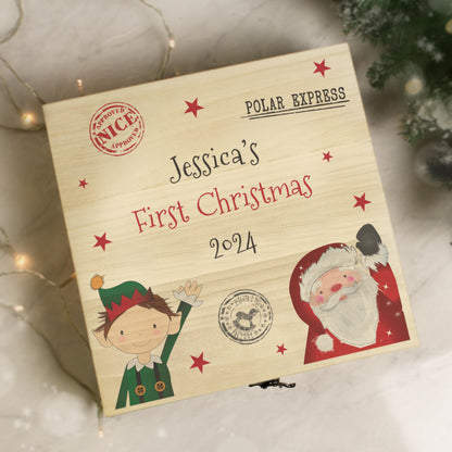 Personalised Wooden Christmas Eve Box - MK&JD Gifts