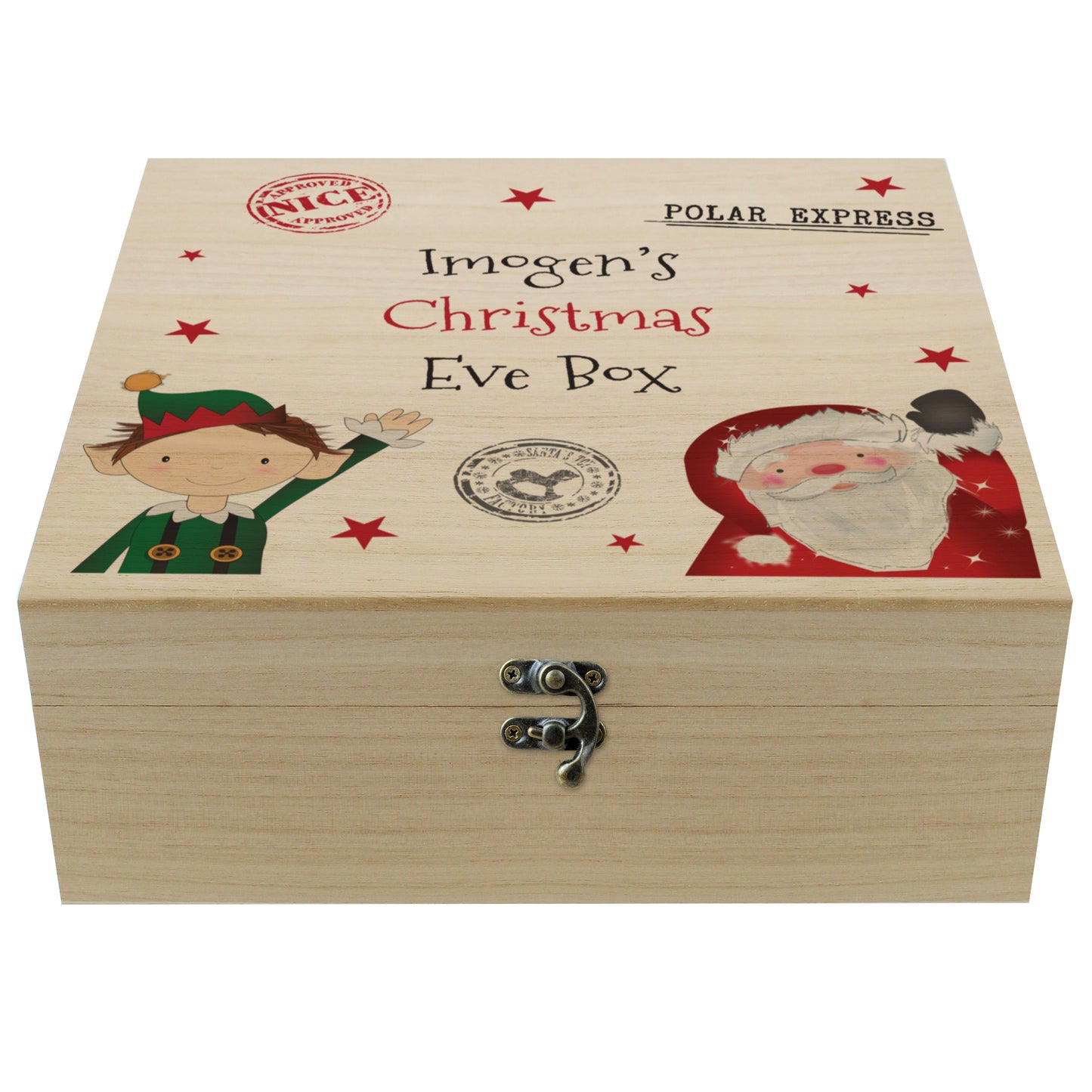 Personalised Wooden Christmas Eve Box - MK&JD Gifts