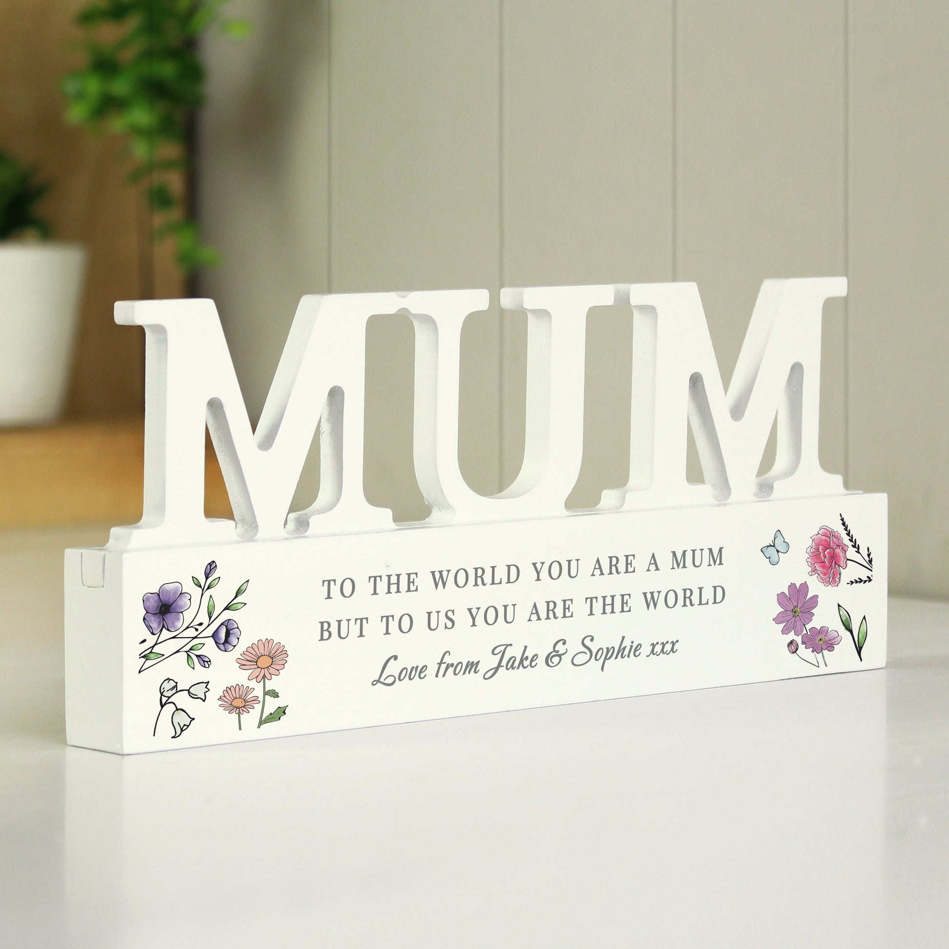 Personalised Wild Flowers Mum Ornament - MK&JD Gifts
