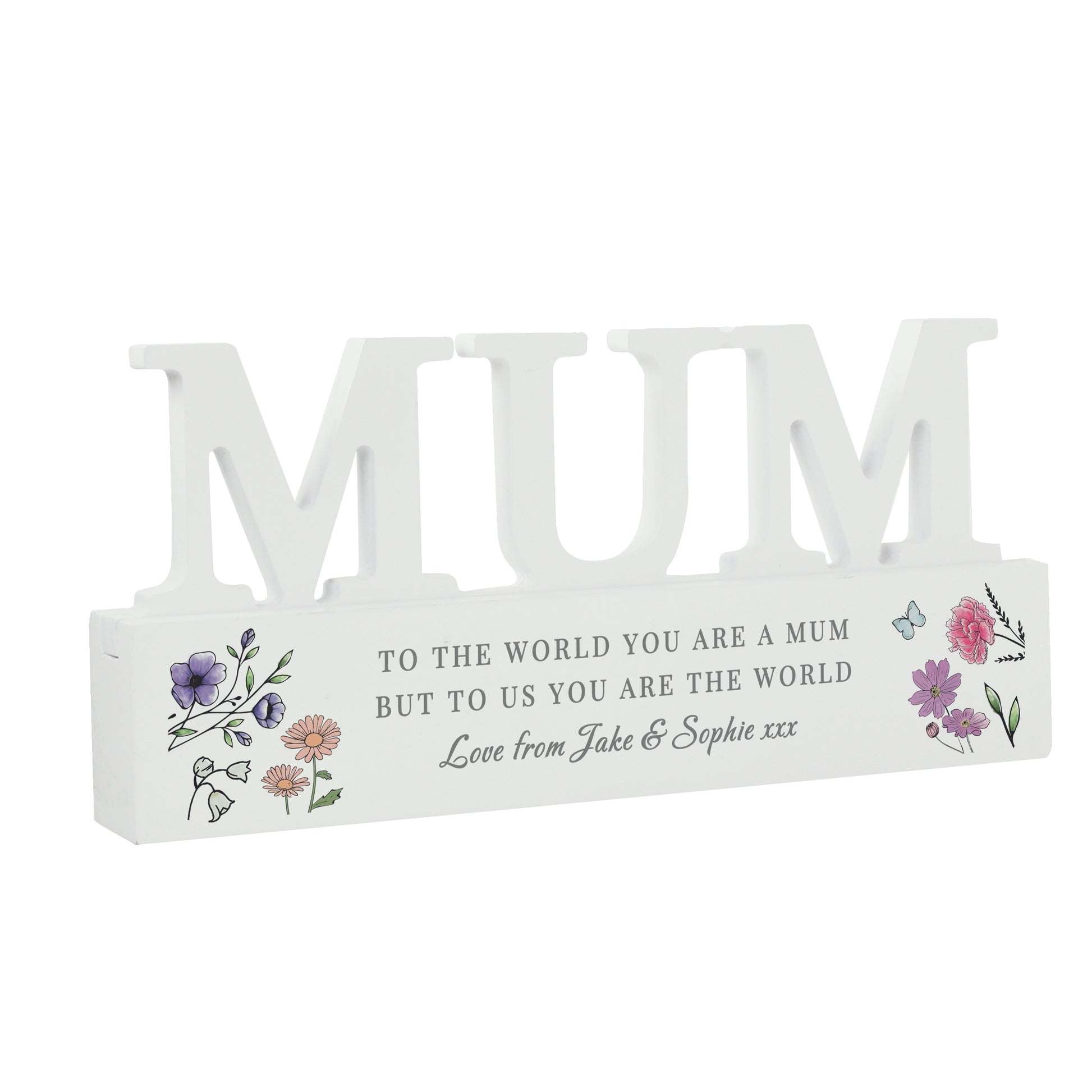 Personalised Wild Flowers Mum Ornament - MK&JD Gifts