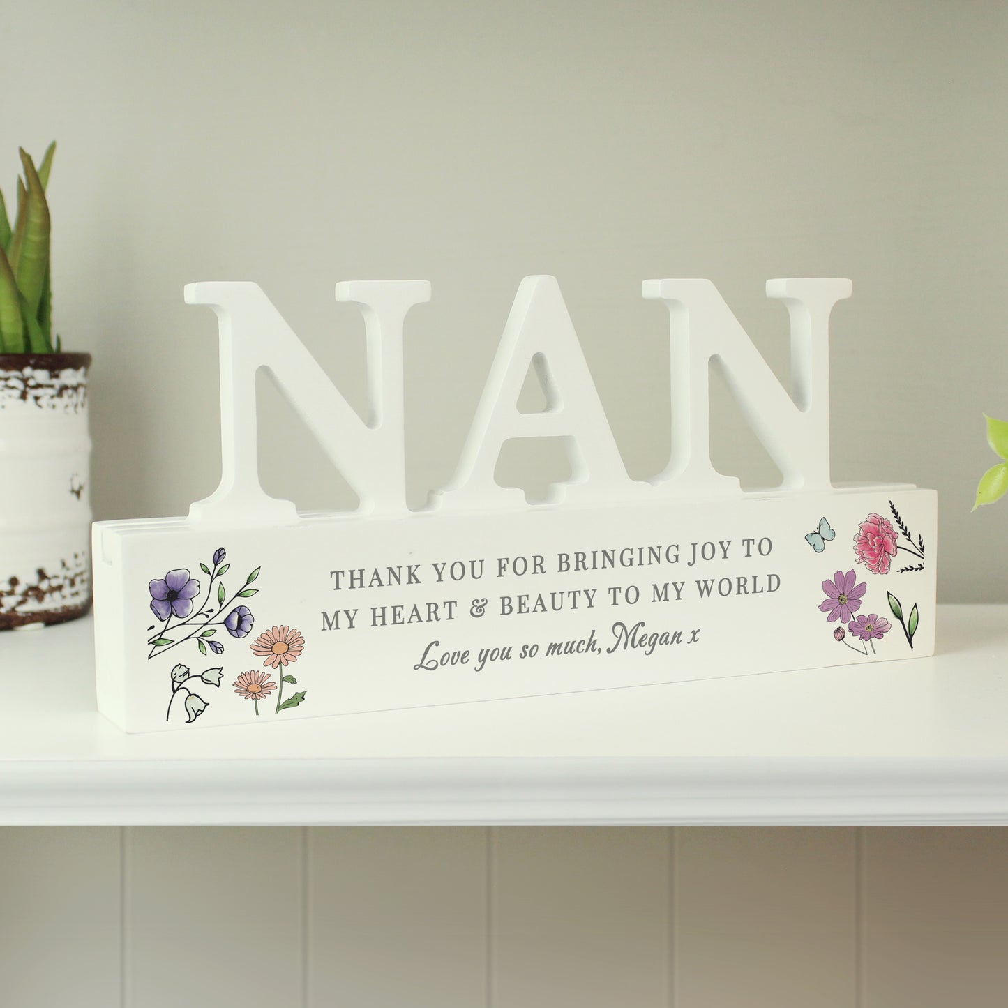 Personalised Wild Flowers Nan Ornament - MK&JD Gifts