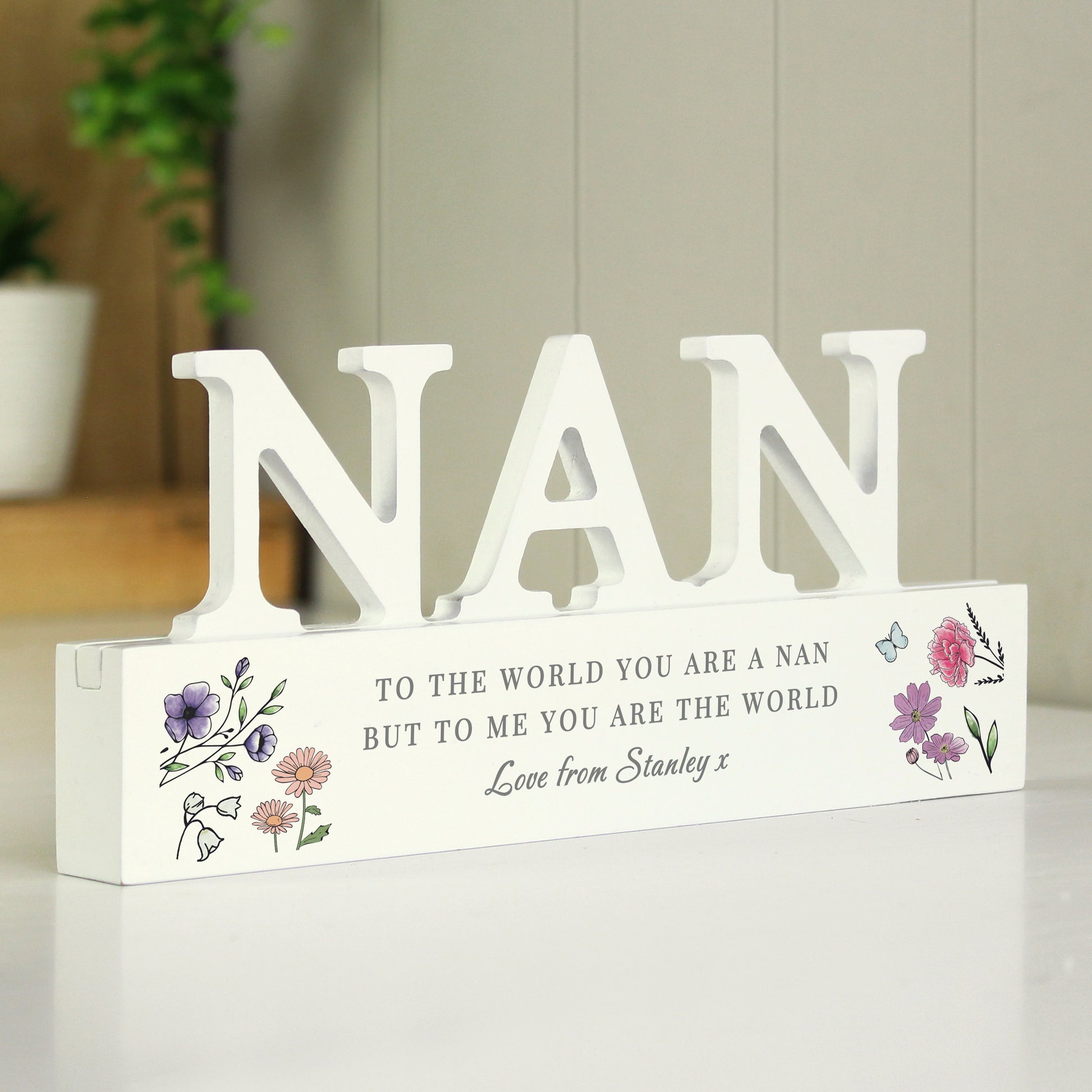 Personalised Wild Flowers Nan Ornament - MK&JD Gifts