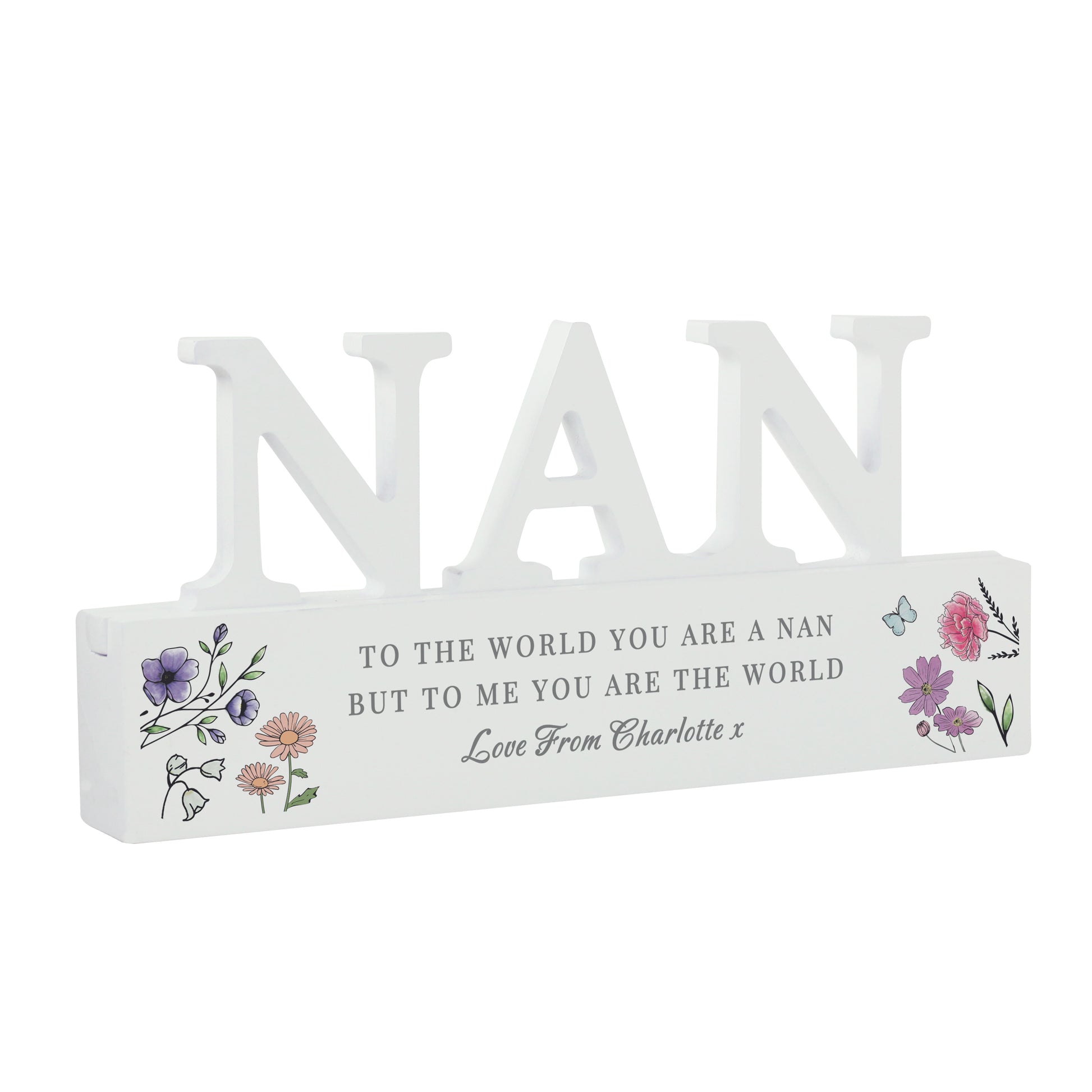 Personalised Wild Flowers Nan Ornament - MK&JD Gifts