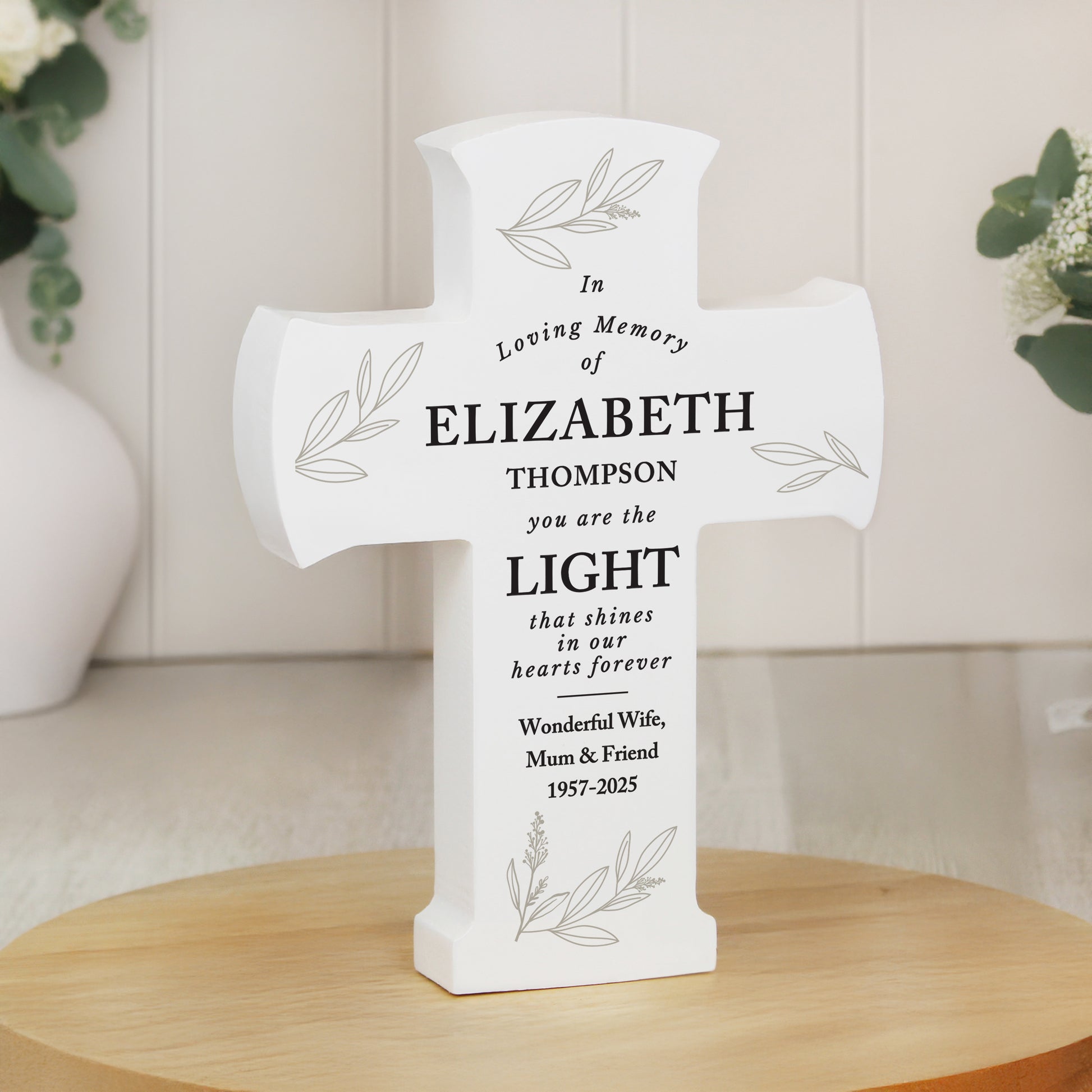 Personalised In Loving Memory Cross Ornament - MK&JD Gifts