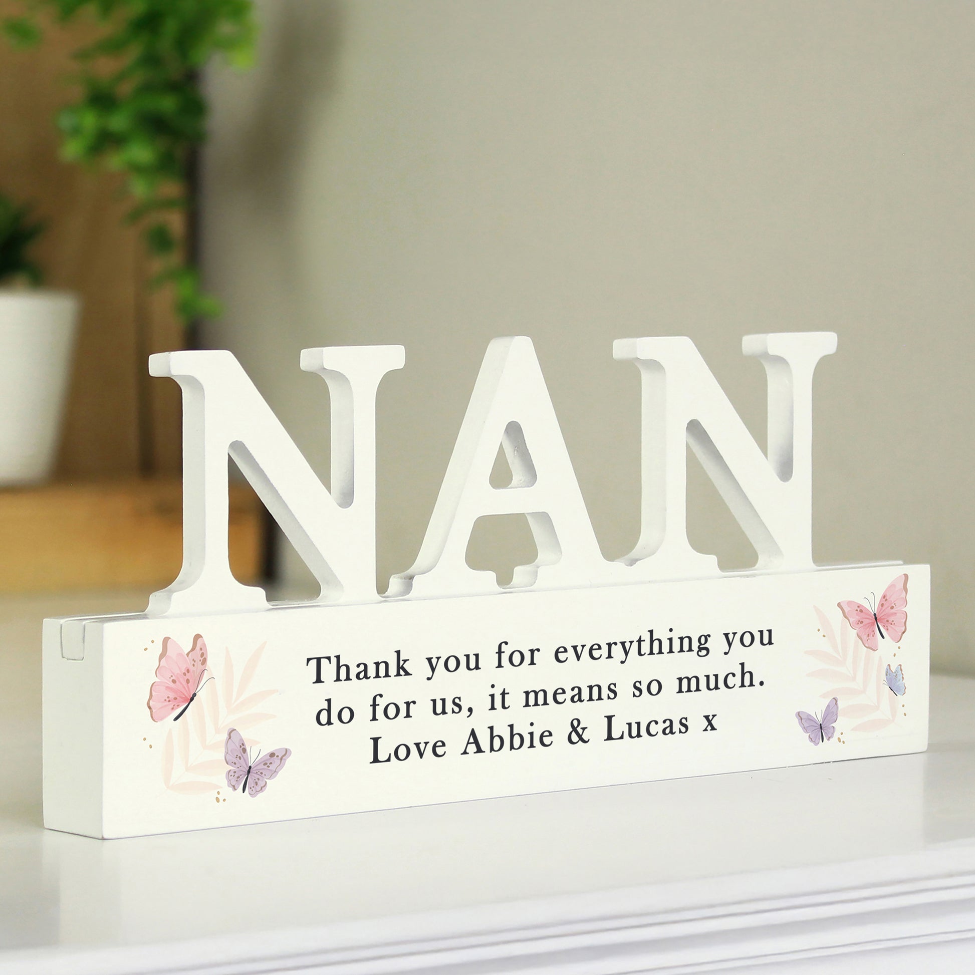 Personalised Butterfly Nan Ornament - MK&JD Gifts